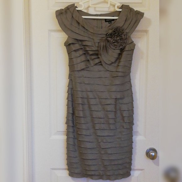 Silver Grey Adrianna Papell Dress - Picture 1 of 1
